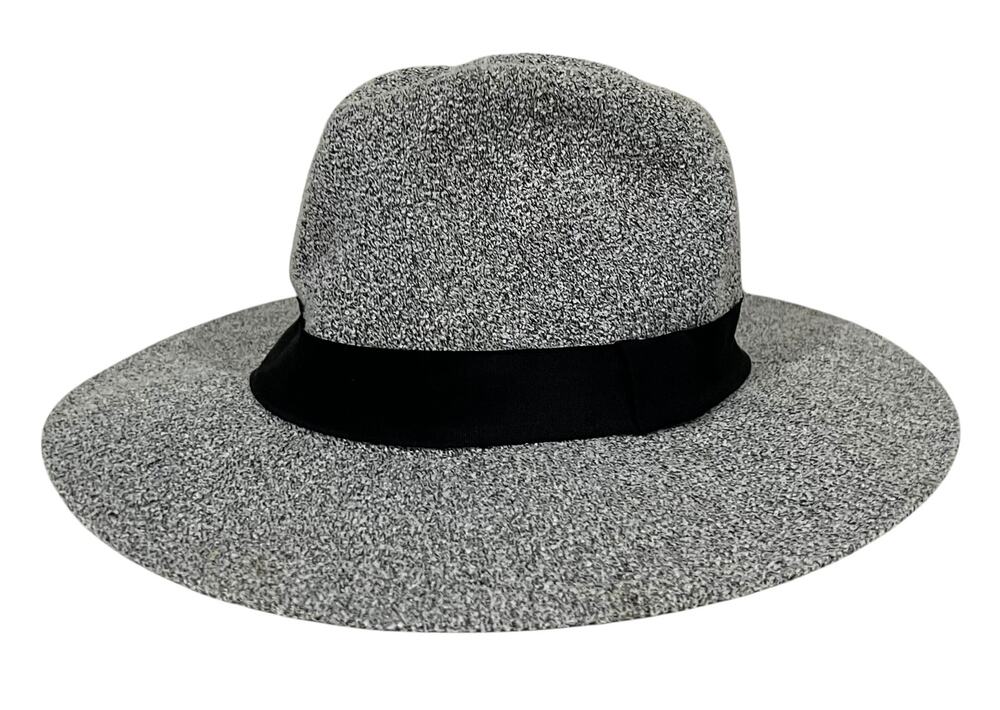 Free People Women's Fedora Hat Grey with Black Band Lightweight One Size